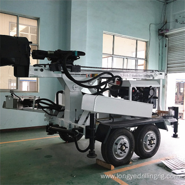 200 Meters Trailer mounted Water Well Borehole Rig